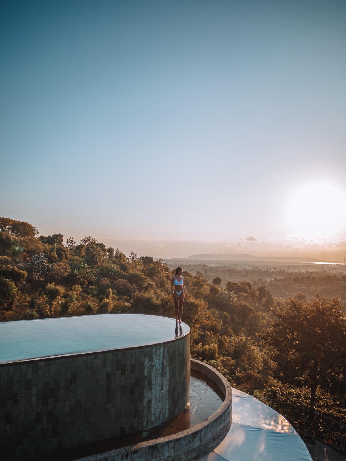 Infinity pool sunset